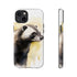 Badger on a Yellow Background - Impact Resistant Phone Case iPhone 14 Plus Glossy